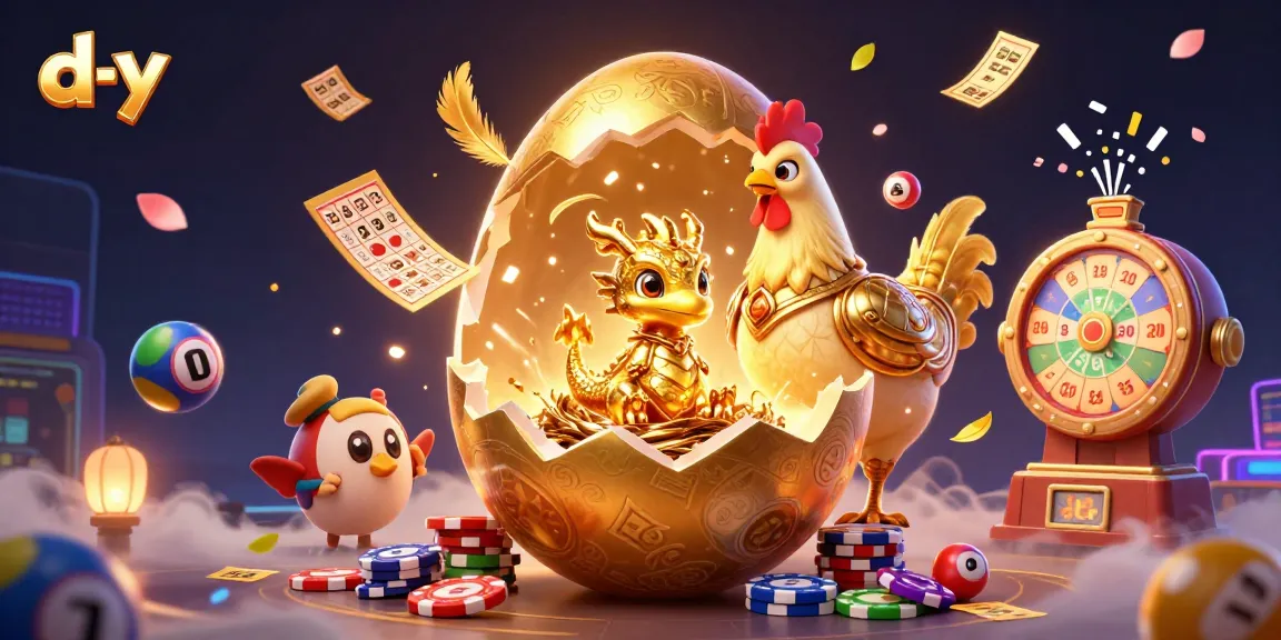 Experience thrilling gameplay at d-y with dynamic lottery balls and a golden dragon guarding your winnings.