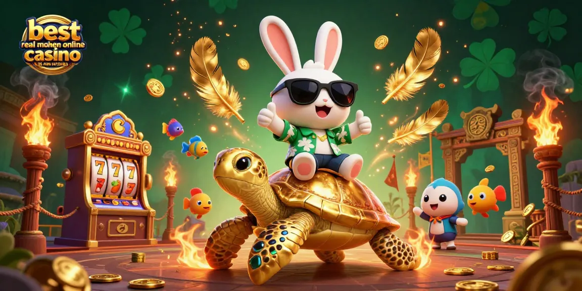 Experience the excitement of the best real money online casino in Australia with vibrant cartoon characters and slot elements.