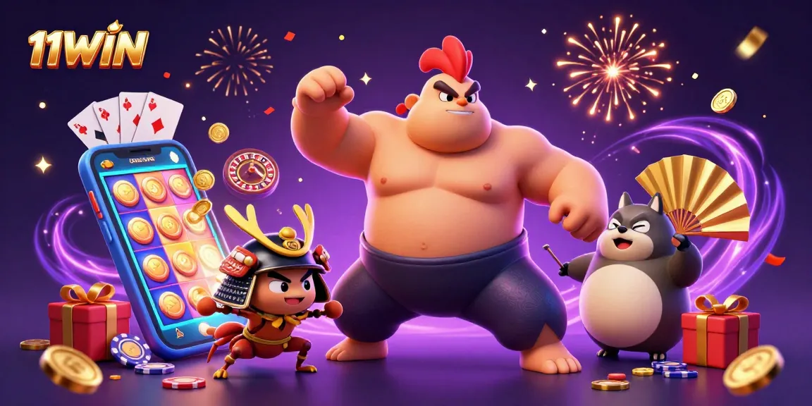Experience thrilling wins at 11WIN with vibrant 3D gambling action featuring iconic characters.