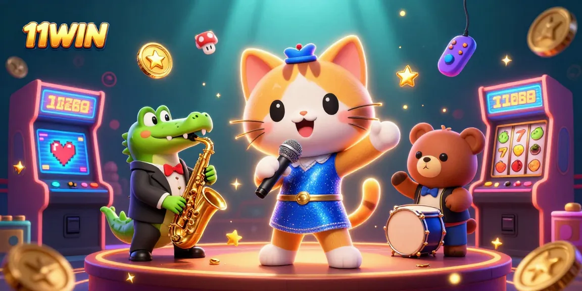 Engage in thrilling gaming adventures with 11WIN featuring vibrant casino characters