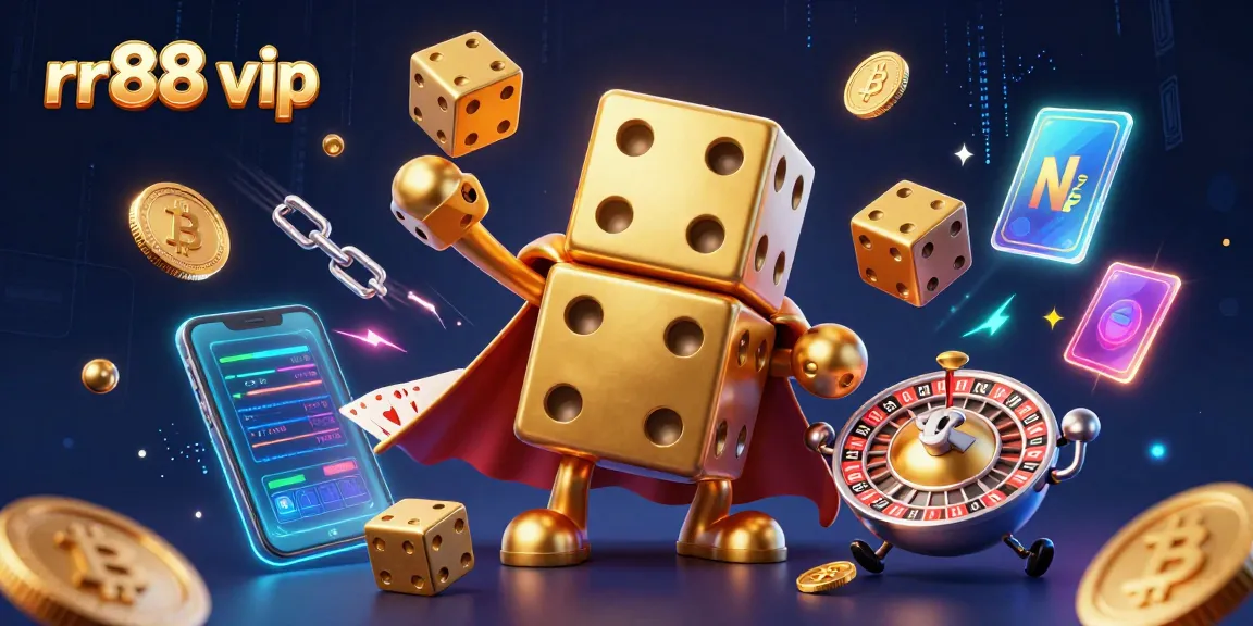 Experience thrilling action at rr88 vip with vibrant casino characters and crypto elements.