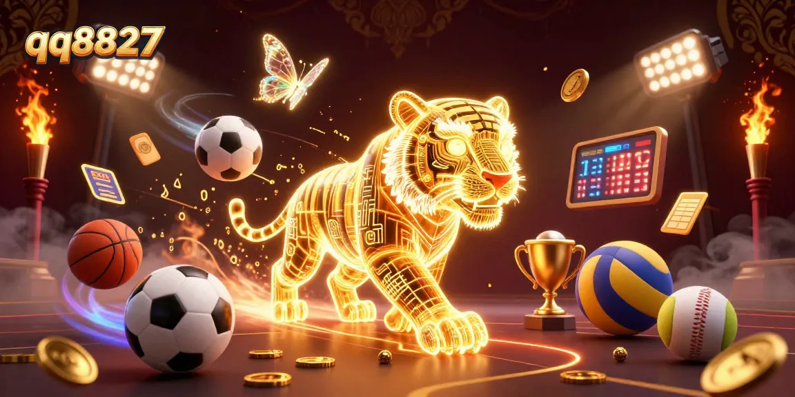 Experience thrilling gameplay with qq8827 in an ultra-detailed 3D digital casino scene.