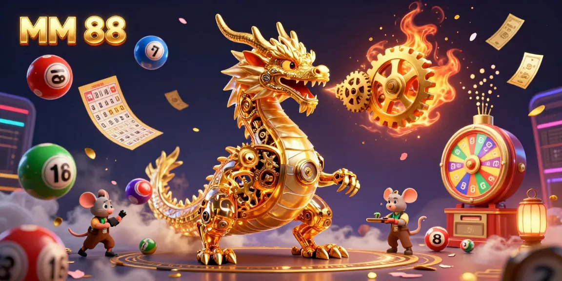Experience thrilling adventures at MM 88 with a dazzling 3D dragon and dynamic casino elements.