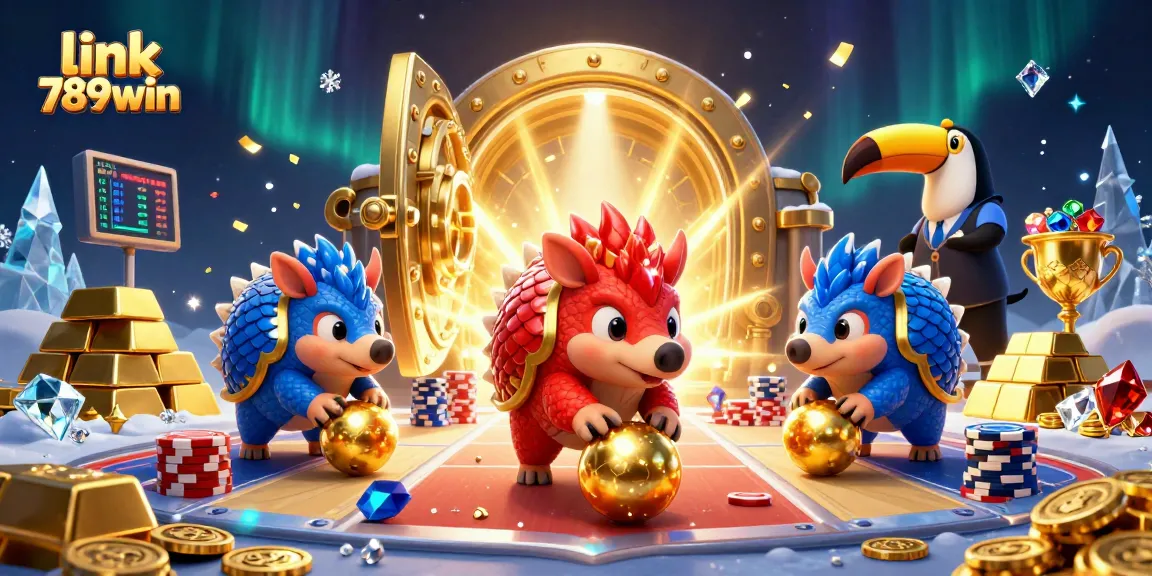 Engage with thrilling action at link 789win as rival pangolins battle amidst casino treasures and excitement.